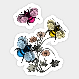 Pansexual Bees Sticker